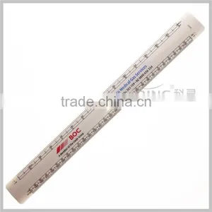 Durable Plastic Glossy Surface Flat Oval Scale Ruler ( 30cm & 15cm ) With Different Proportions thumbnail-6