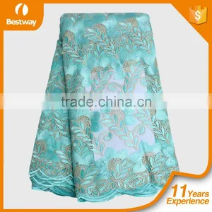 Popular Straw Pattern French Lace Fabric African Wedding Dress French Lace FL0249 thumbnail-4