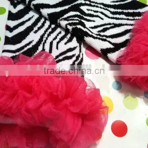 2014 Wholesale Baby Leggings Baby Leg Warmers Monster Gloves Pink Zebra Cotton Ruffle Leg Warmers For Kids thumbnail-4