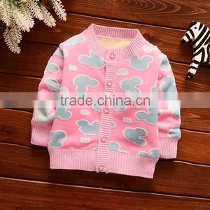 Zm40654b Baby Kids New Design 3D Embossed Warm Coat Children Soft Cardigan thumbnail-4