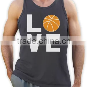 Mens 95% Polyester 5% Spandex Printing Sport Tank Top thumbnail-4