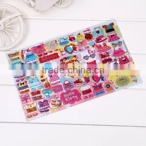 3D Pop-up Sticker Children Toy Adom Stikcer With Crystal Kinds Education Puffy DIY Sticker Glittle Sticker thumbnail-3
