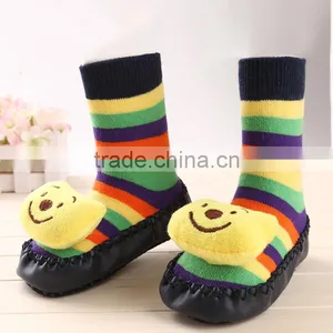 2016 Custom Sock Wholesale Low MOQ Cartoon Tube Baby Shoe Anti-slip Floor Sock thumbnail-1