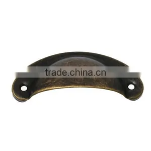 Antique Bronze Moon Jewelry Wooden Box Cabinet Pull Handle Knobs 8.2cm X3.3cm thumbnail-1