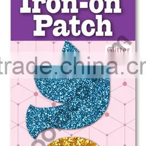 Mini Glitter Iron on PU Patches for Clothing Colorful Patch thumbnail-1