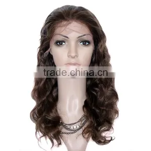 10 -24 Inch 4# Body Wave Virgin Brazilian Hair Half Lace Front Wig thumbnail-3