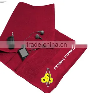 100 Cotton Customized Zipper Pouch Gym Towels thumbnail-1