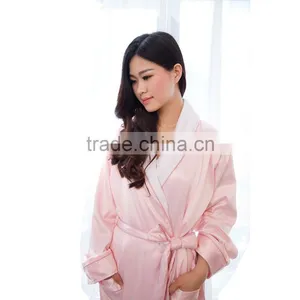 High Quality Men's and Women's Satin Cotton Hotel Wholesale Bathrobe thumbnail-1
