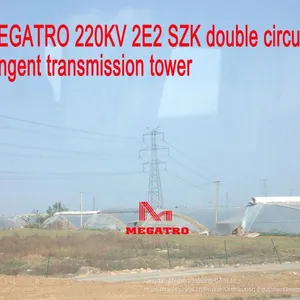 MEGATRO 220KV 2E2 SZK Double Circuit Tangent Transmission Tower thumbnail-2