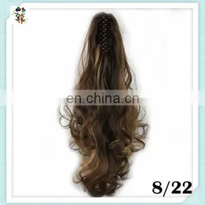 Natural Colors Long Curly Drawstring Synthetic Ponytail Hair Extensions HPC-0163 thumbnail-3