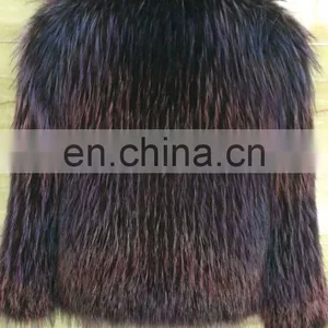 Knitted Collarless Fox Fur Coat Sex Fur Parka thumbnail-2