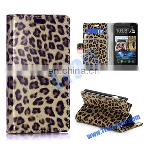 Fashion Leopard Pattern Wallet Style Magnetic Stand Flip Leather Case for HTC Desire 516 With Card Slot thumbnail-1