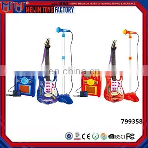 Popular Kid Electric Guitar With Guitar Speakers Microphone for Kids thumbnail-1