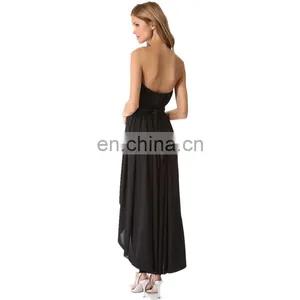 off Shoulder Low Back Casual Party Short Front Long Back Dress thumbnail-2
