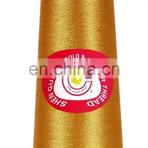 Quality Fluroescent Gold Metallic Yarn for Fabric thumbnail-1