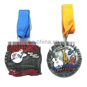 Cheap Wholesale Zinc Alloy Custom Award Medal With Ribbon Factory Direct Made Quality Bronze Profession Medal Award Supplier thumbnail-1