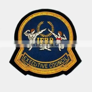 Handmade Embroidered Bullion Wire Blazer Badge Wire Club Blazer Badge thumbnail-1