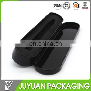 Shinny Black Varnished Rectangular Metal Tin Case With Hinge Lid and EVA Tray thumbnail-1