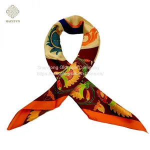 Wholesale Hot Sale Fashion Classic Artis Design Digital Printing Wensli Silk Feel Scarves thumbnail-2