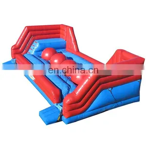 Red Inflatable Big Baller Wipeout Obstacle Course Games Leaps n Bounds Playground Carnival Game Jump Balls thumbnail-1