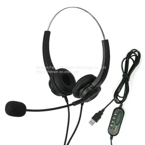 Hotrain FH13 USB Dual Side Customer Service Center Noise Reduction Headset thumbnail-3