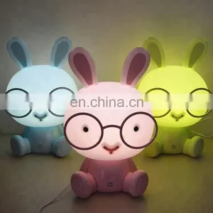 Bunny Rabbit Led Night Light Table Lamp for Kids thumbnail-2