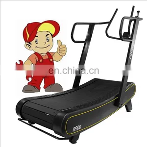 Commercial Gym Equipment Life Fitness Curve Treadmill Self-generating Manual Running Machine for Gym Use thumbnail-1