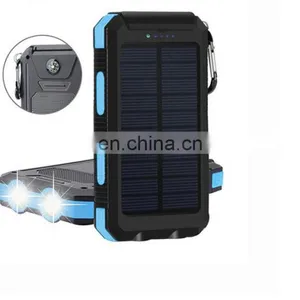 Amazon Hot Selling 8000mah, 10000mah External Solar Power Bank Waterproof Battery Charger Portable Charge thumbnail-5