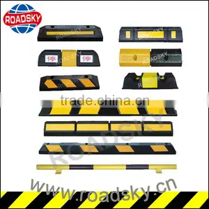 Yellow Reflective Rubber Garage Parking Bumpers thumbnail-1