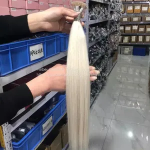 Blonde Color Long Straight U Tip Human Hair Extension thumbnail-1