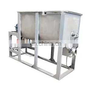 Dry Powder Mixer Horizontal Ribbon Blender Double Helical Industrial Flour Mixer Mixing Blending Machine thumbnail-3