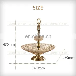 Glass Art Cheap Small Fruit Plate Double-layered Fruit Plate thumbnail-2