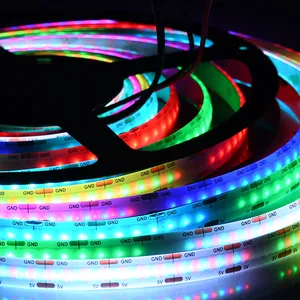 High Density DC5V 1008leds/m Addressable Rgb SK6805 Colorful Fcob Led Strip Digital Rgb Full Color COB Led Light Strip thumbnail-1