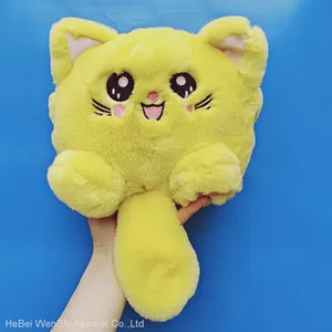 019Wholesale Plush Bag Cute Cat Shape Bag Soft Pink Shoulder Bag for Kids thumbnail-1