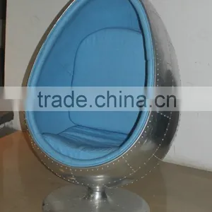 Replica Fiberglass Cashmere Eero Aarnio Oval Ball Chair/bubble Chair With Aluminum Alloy Epidermis thumbnail-1