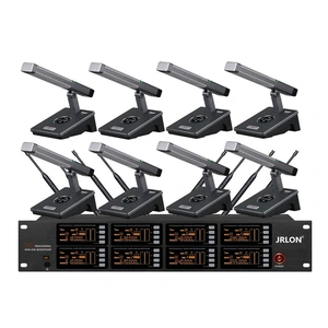 JRLON LA-2800 UHF 8-Channel Wireless Conference Microphone System thumbnail-1