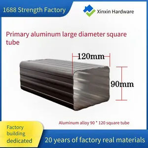 Supply of 120*150 Rainwater Pipes, Aluminum Alloy Drainage Pipes for Factories, and Colored Aluminum Exterior Wall Downpipes thumbnail-2
