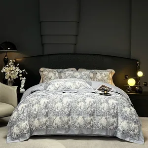 Washed Cotton Bedding Set 4 Pieces - Soft Duvet Cover, Pillowcases, Queen/King Size, All Season (No Comforter Included) thumbnail-1