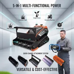 Remote Mulcher, 48V / 1500W Servo Motor Remote Control Grass Cutter for Brush Clearing Vigorun MTSK1000 thumbnail-1