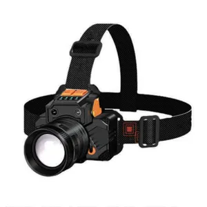 High-Brightness White Light Sensor Headlamp, IPX8 Waterproof Rechargeable Head Torch thumbnail-1