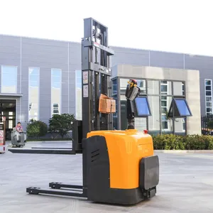 Full Electric Pallet Portable Stacker Forklift Hand 1000kg Self Lift Stacker All Terrain 2ton Electric Stacker 4 Meter thumbnail-5