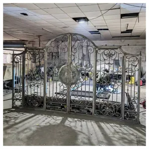 Luxury Steel Metal Driveway Gates Wrought Iron Gate Aluminum Gate Design China thumbnail-4