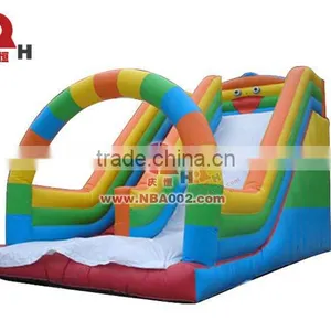 QHIS04 Children Rainbow Inflatable Slide With A Archway thumbnail-1