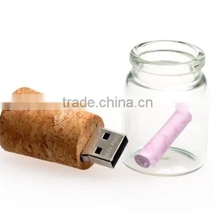 Transparent Glass Bottle USB Flash Driver Real Capacity thumbnail-2