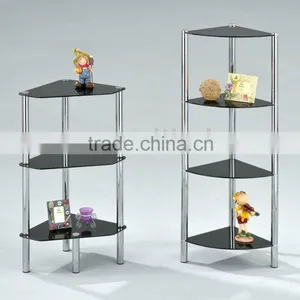 Conner Black Tempered Glass Rack, Display Shelf thumbnail-1