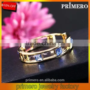 High Quality Style Hollow 18K Gold Plated Square Crystal Bangle Best Gift thumbnail-1