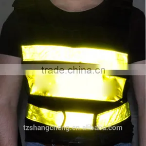 Yellow and Black Running Police Reflective Vest thumbnail-3