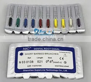Short Barbed Broaches for Dental Use Dentsply Spiro thumbnail-1