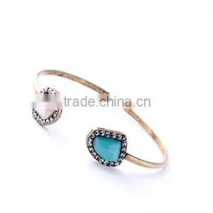 >< NEW Fashion Geometric Resin Rhinestone Cuff Bracelets/ thumbnail-2