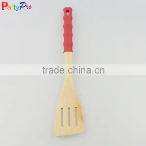 2016 China New Products Beach Wood Kitchen Utensil With Silicone Grip thumbnail-1